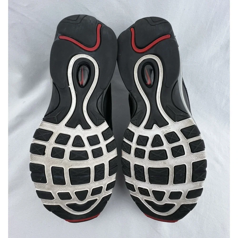 NIKE Air Max 97 Black Sport Red Mens Size 8.5 DH1083-001
